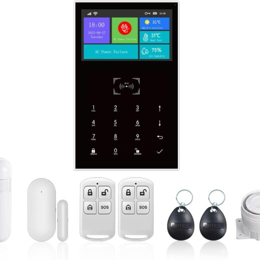 Sistema de alarma múltiple con pantalla táctil. Capacidad GSM y WIFI